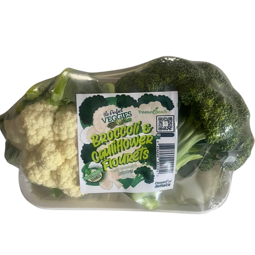 Packaged Broccoli and Cauliflower (1 head each) (per kg)