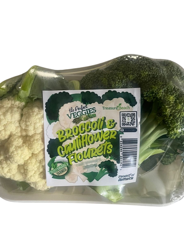 Packaged Broccoli and Cauliflower (1 head each) (per kg)